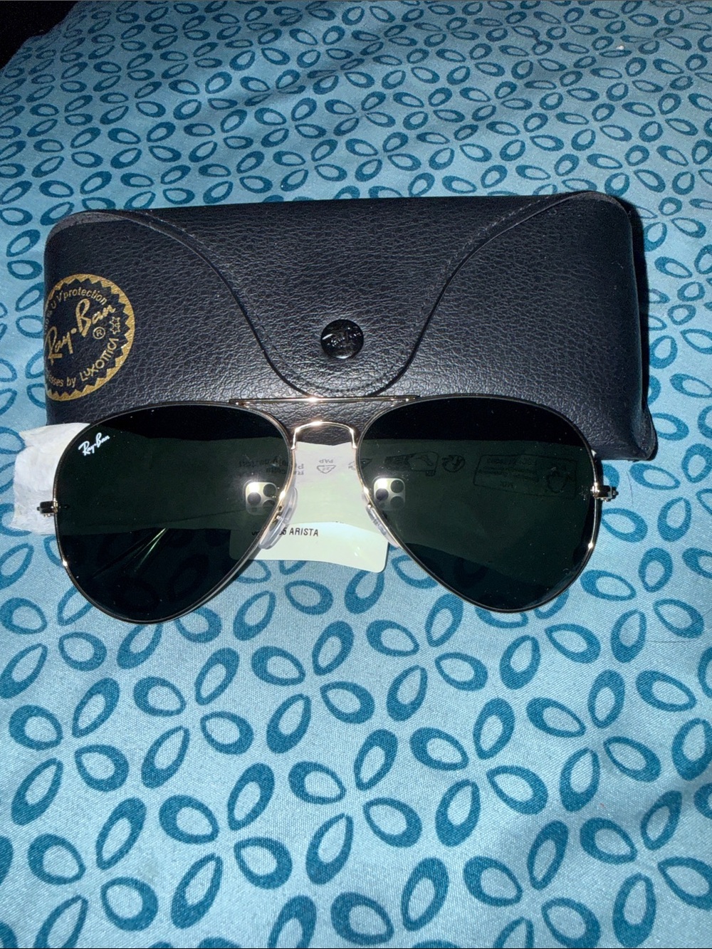 Ray-Ban Aviator Sunglasses - G-15 lenses, Gold Frame
